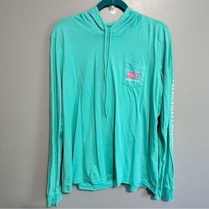 Vineyard Vines Pullover Hoodie Light Large Green  Long Sleeve Tunic Tee